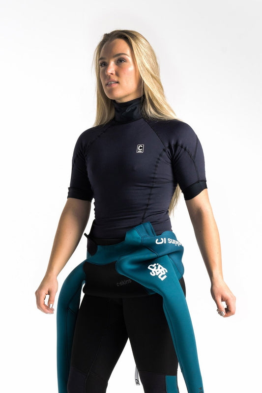 C Skins Womens Short Sleeve Thermal Rash Vest