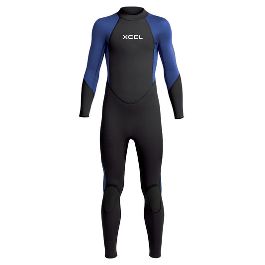 Xcel 3/2 kids Axis back zip flatlock