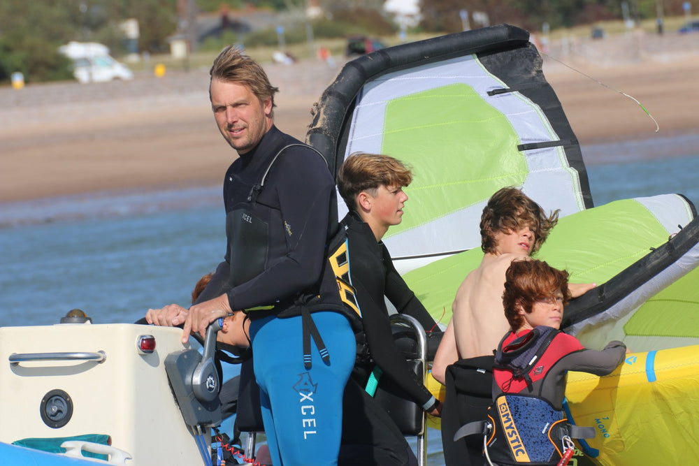 Eric on the boat with the youth academy