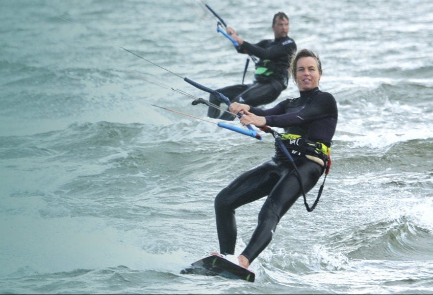 Eric and Steph kiting together